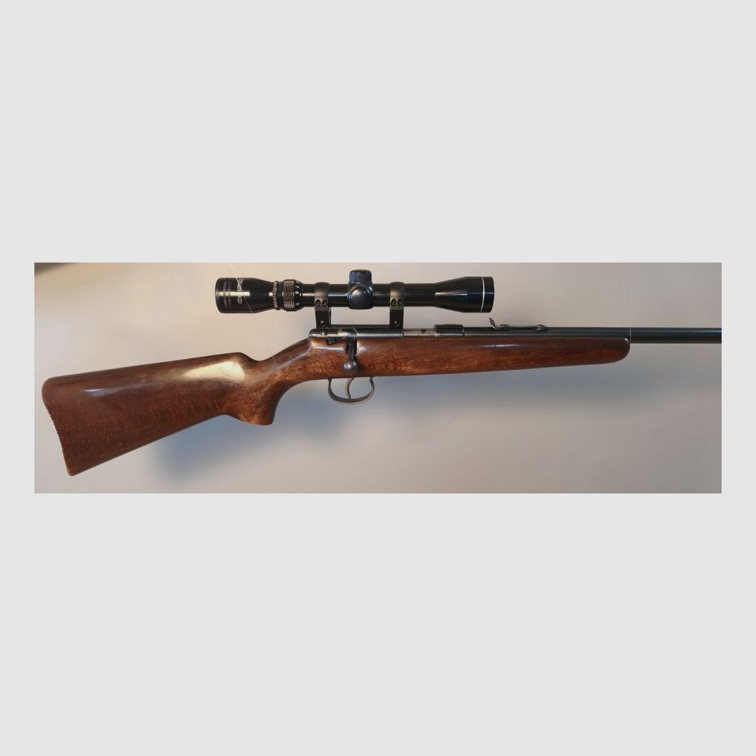 Anschütz single shot .22 long rifle with scope .22lr