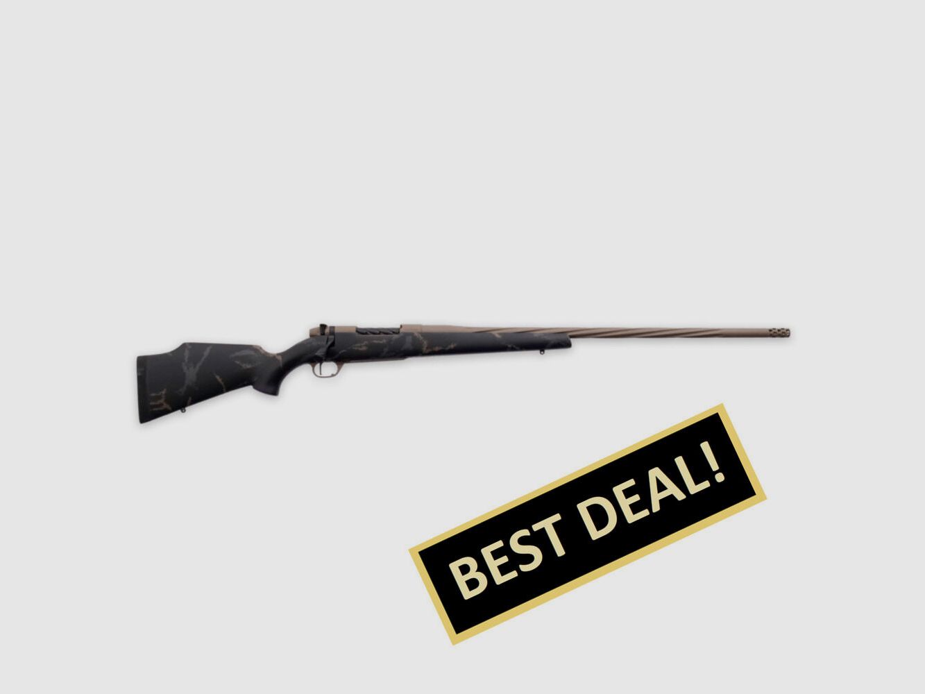 Weatherby MARK V ACCUMARK LTD. .257 WEATH MAG 26"/66CM SPIRAL FLUTED FDE CERAKOTE 5/8"-24