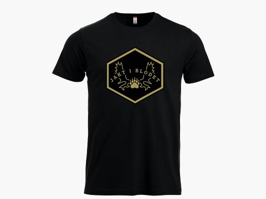 New Classic T-Shirt Men Black "Hunting in the Blood" 2XL