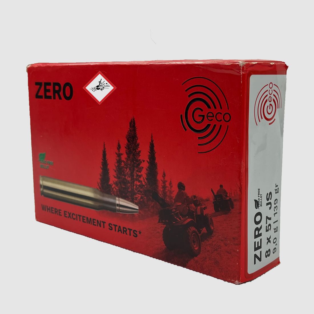 Geco Zero cartouche de chasse cal. 8X57 JS 139grs