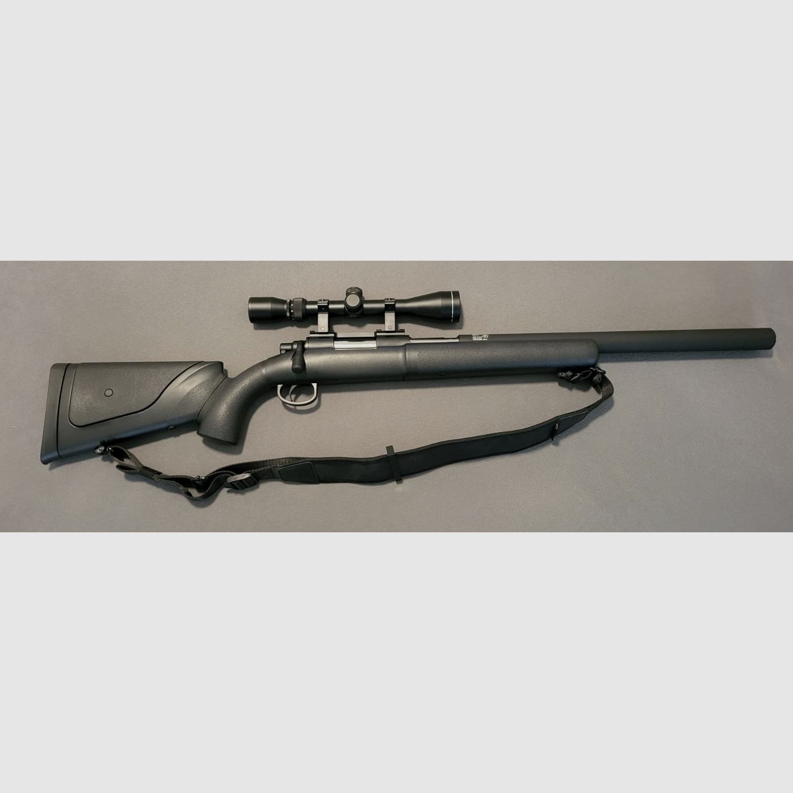 STS rifle with spring pressure, needle rifle with scope and sling