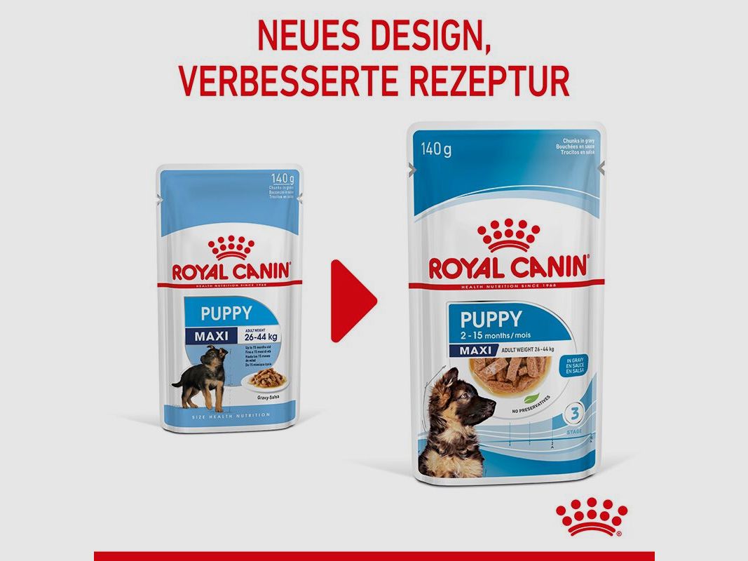 ROYAL CANIN Große Hunde Nassfutter Maxi Welpen bis zum 15. Monat 10x140 g