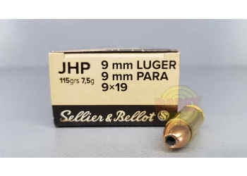 Munitions S&B cal. 9X19 JHP 7,5 g, image 2 sur 2