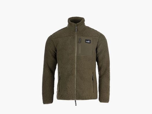 Arrak Sherpa Fleecejacke Herren Olivgrün - 2XL
