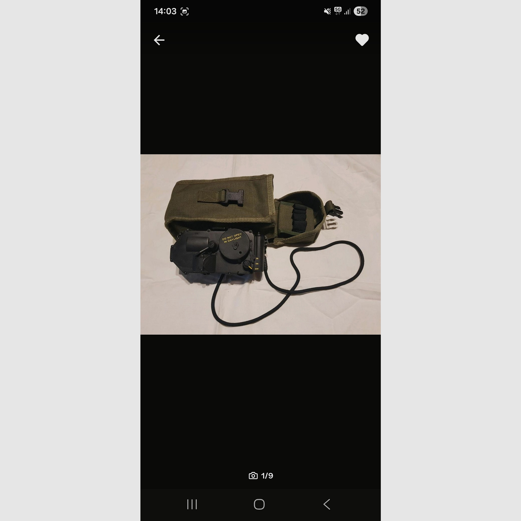 Nachtzichtversterker met helm- en hoofdbevestiging