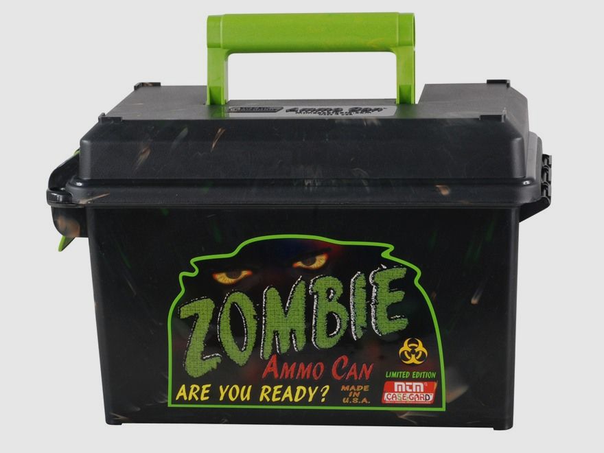 MTM scatola per munizioni AC50Z nera in stile zombie