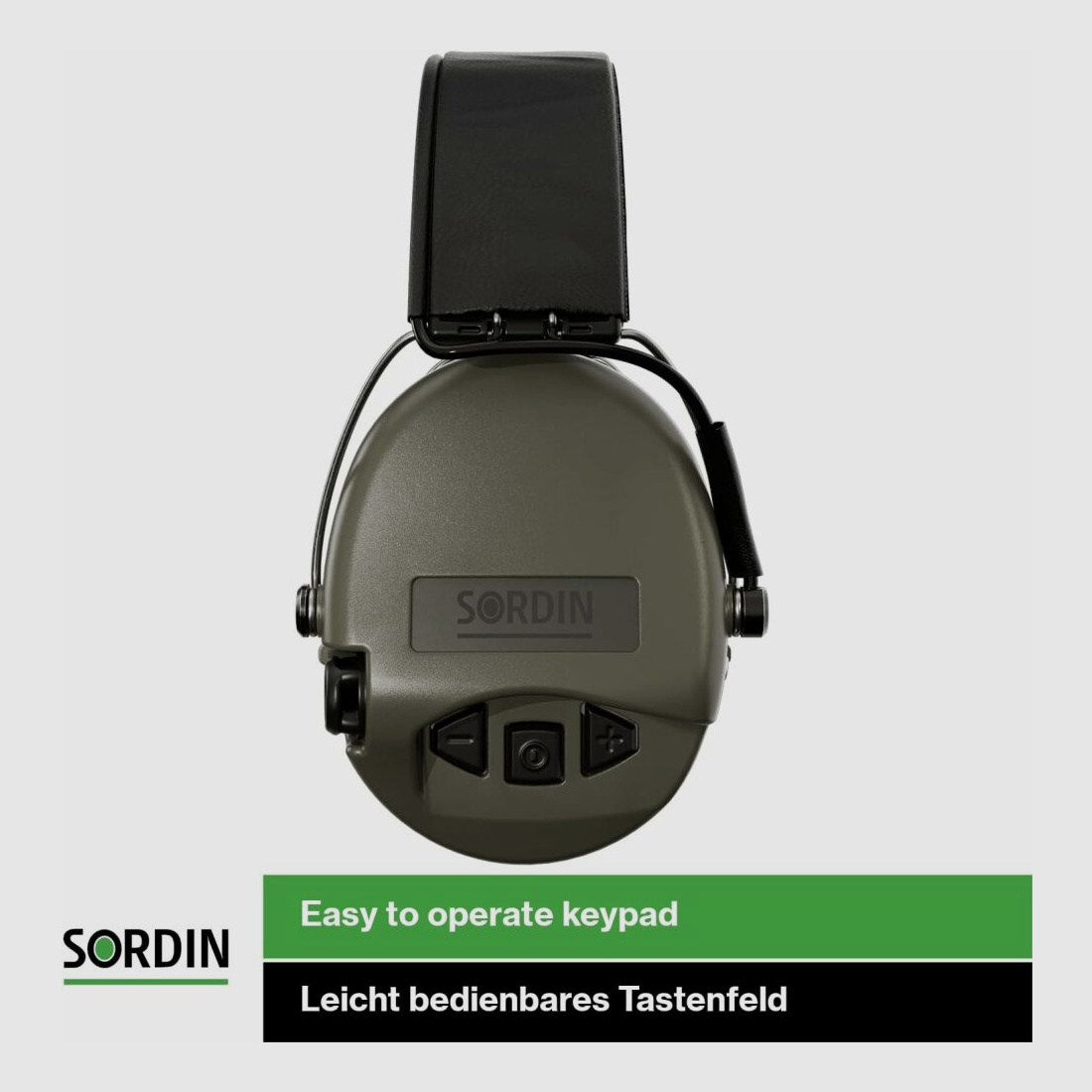 MSA Sordin protección auditiva Supreme Pro Verde/Cabeza banda de cuero negro