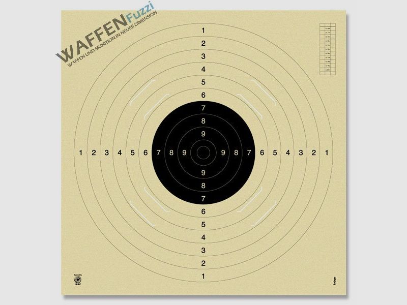 Fucile a pistola KK-Scheibe 100 m BDS-Scheibe per fucile 100 m, 55 x 53 cm