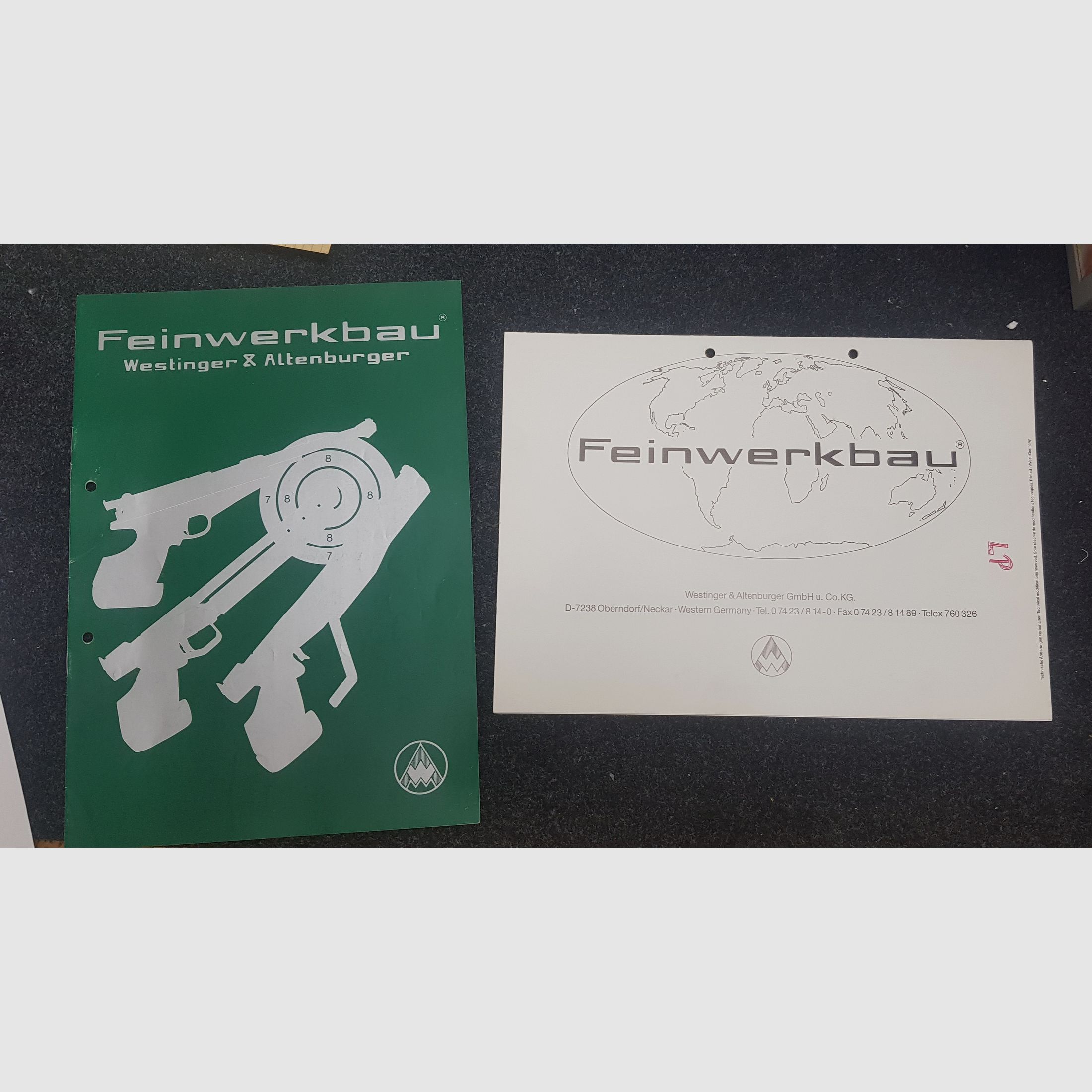 Feinwerkbau FWB Mod. 65 / 80 / 90 / C10 / 100 Poster Plakat  Beschreibung Bedienungsanleitung Luftpistole Luftgewehr KK Gewehr Co2 Pistole siehe Beschreibung. Preis ab