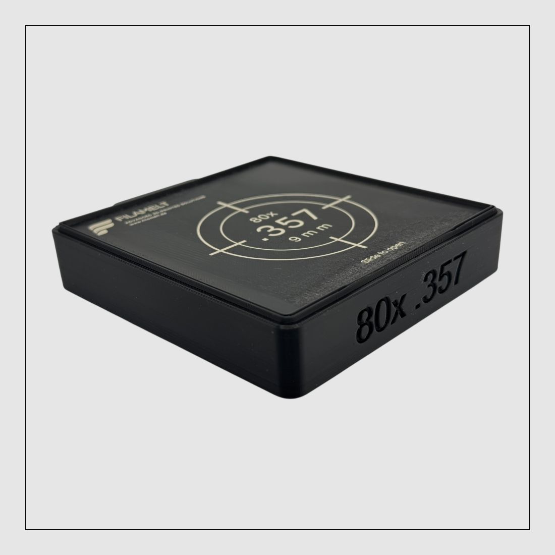 Diabolo-Box für 80x .357 / 9 mm – Praktisch, stapelbar, wiederverwendbar. Matchbox