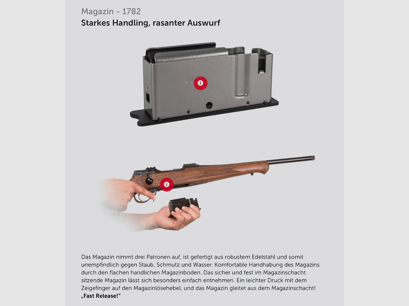 J.G. Anschütz 1782 D G-15x1 Deutscher Schaft Kaliber 6,5 Creedmoor LL 520 mm Repetierbüchse