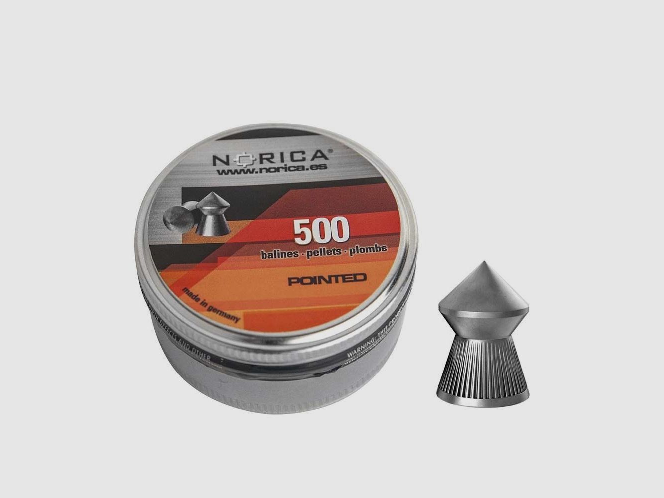 Norica Luftgewehrkugeln Spitzkopf 4,5 mm / 0,56 g / 500 Stk