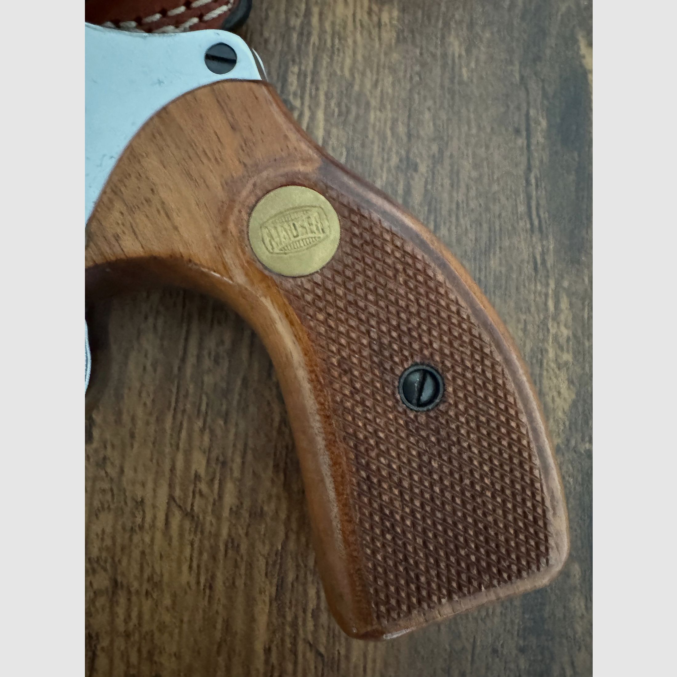 Mauser L100 9mm Chrom Rarytas! Z skórzanym dopasowanym kaburą