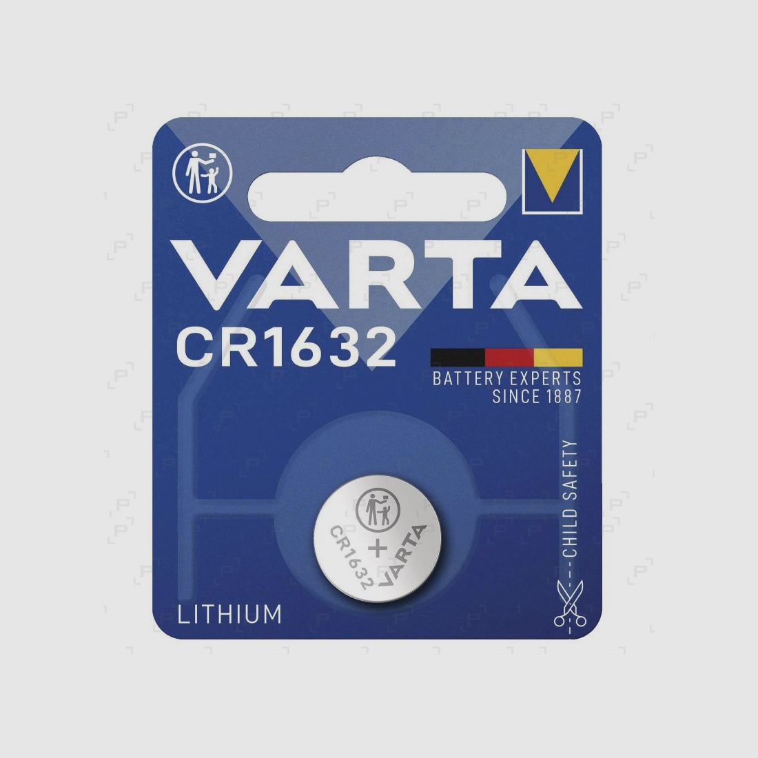 Blister mit 1 Lithiumbatterie VARTA CR1632 3V