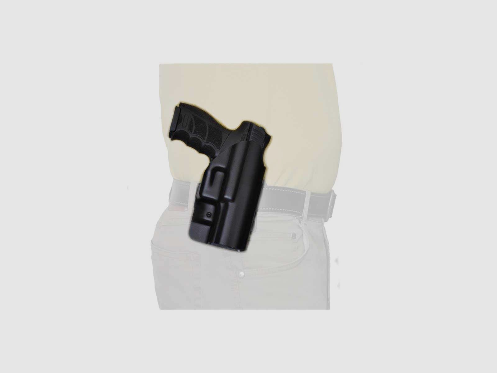 Kydex Gürtelholster mit Schnellsicherung Rechtshänder- Glock 19/23/25/32/38