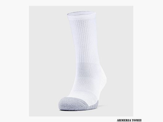 SCHAFTOVERZICHTEN – UNDER ARMOUR – HEATGEAR® CREW Wit / Staal – 100 (verpakking van 3 paar)