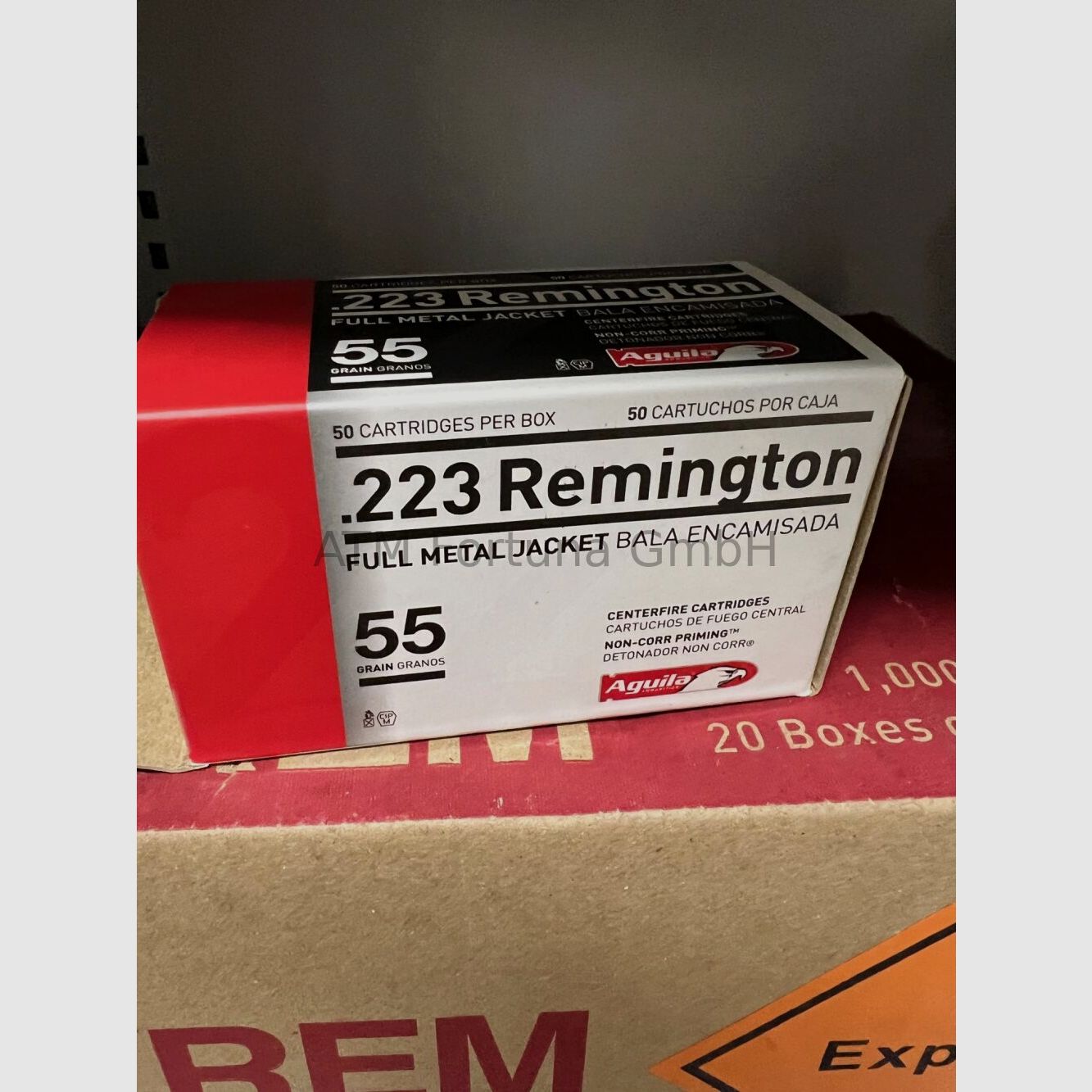 Aquila 1000 pieces Standard .223 Rem FMJ 55 grs rifle cartridges