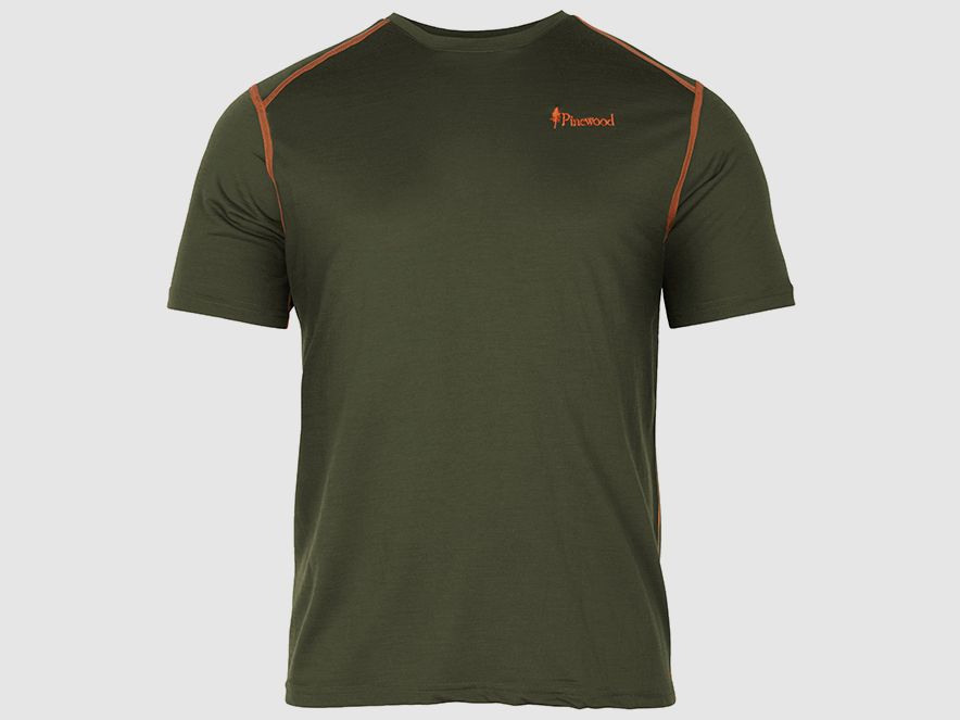 Pinewood T-Shirt Abisko Merino Wool Moss Green