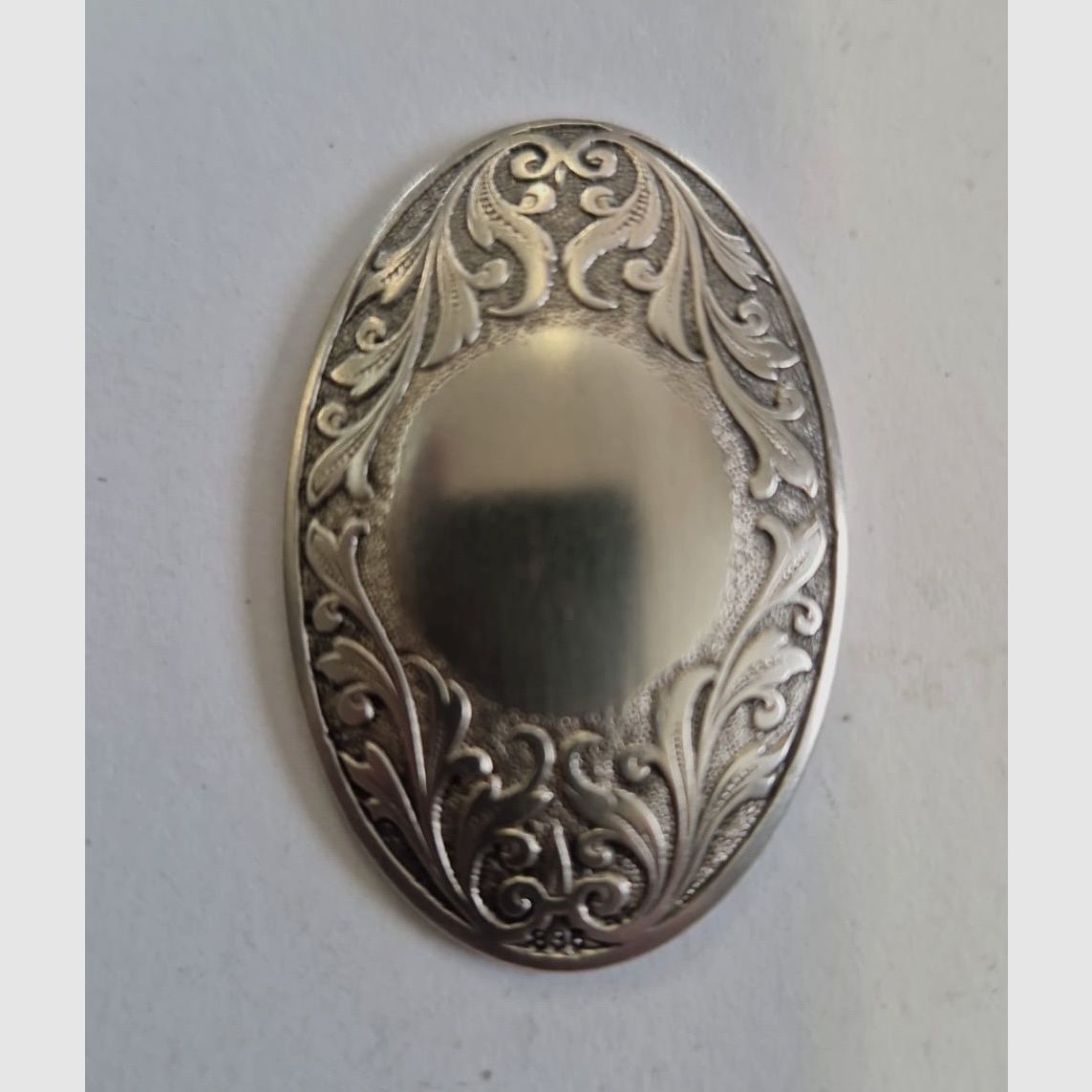 Cap for pistol grip real silver stamped