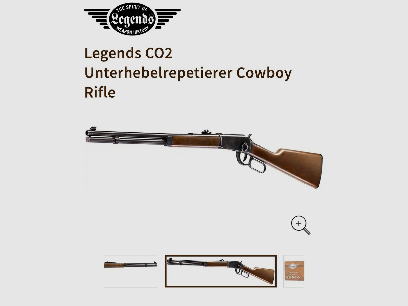 Legends CO2 lever-action Cowboy Rifle nuovo!