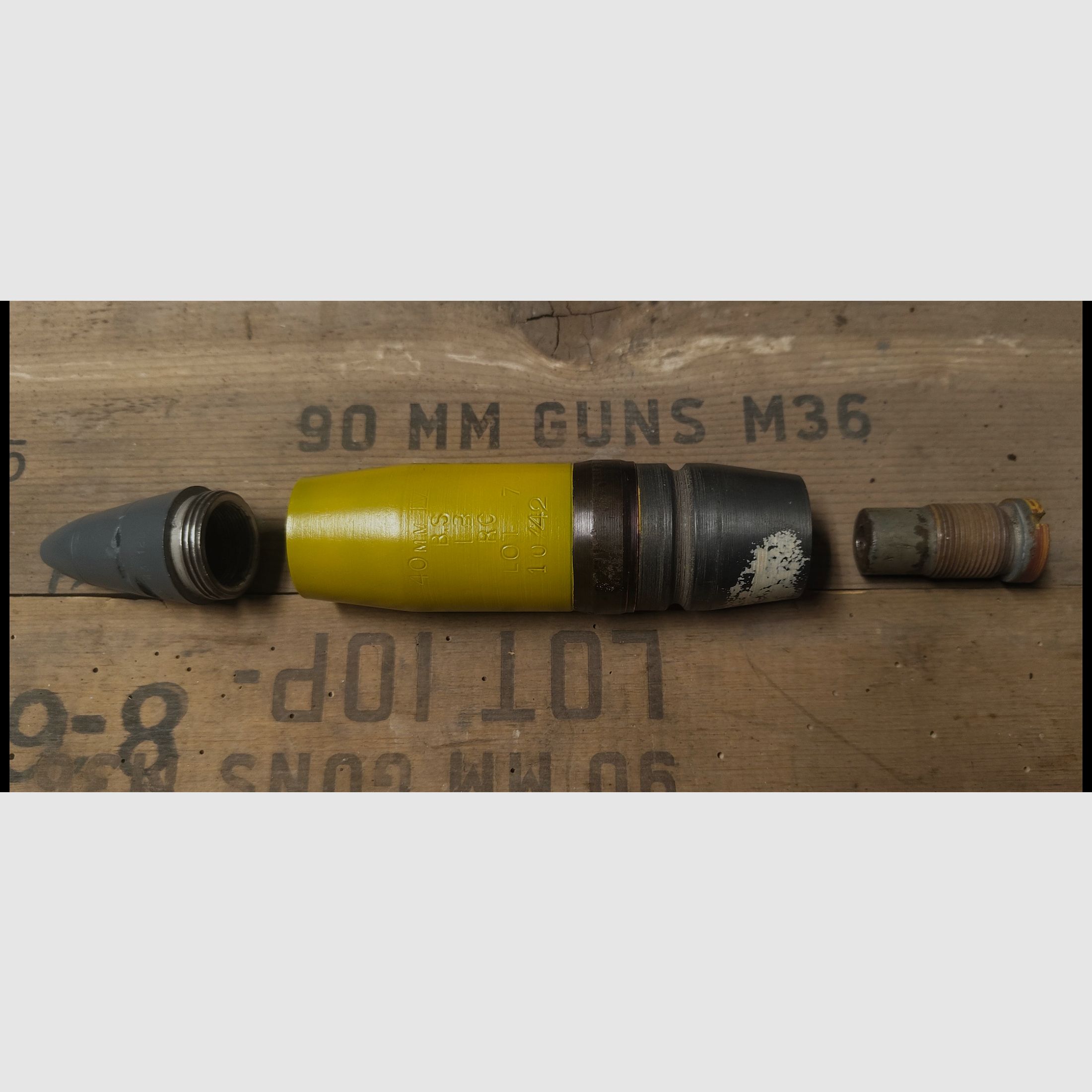 Cartouche britannique de 40 mm 2e GM, Deko/Inert