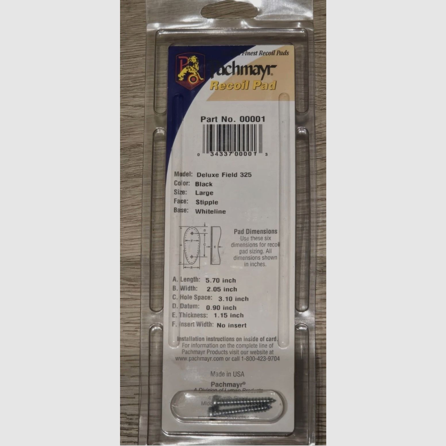 Pachmayr 00001 Deluxe Field 325 Grande - Tapa de culata negra