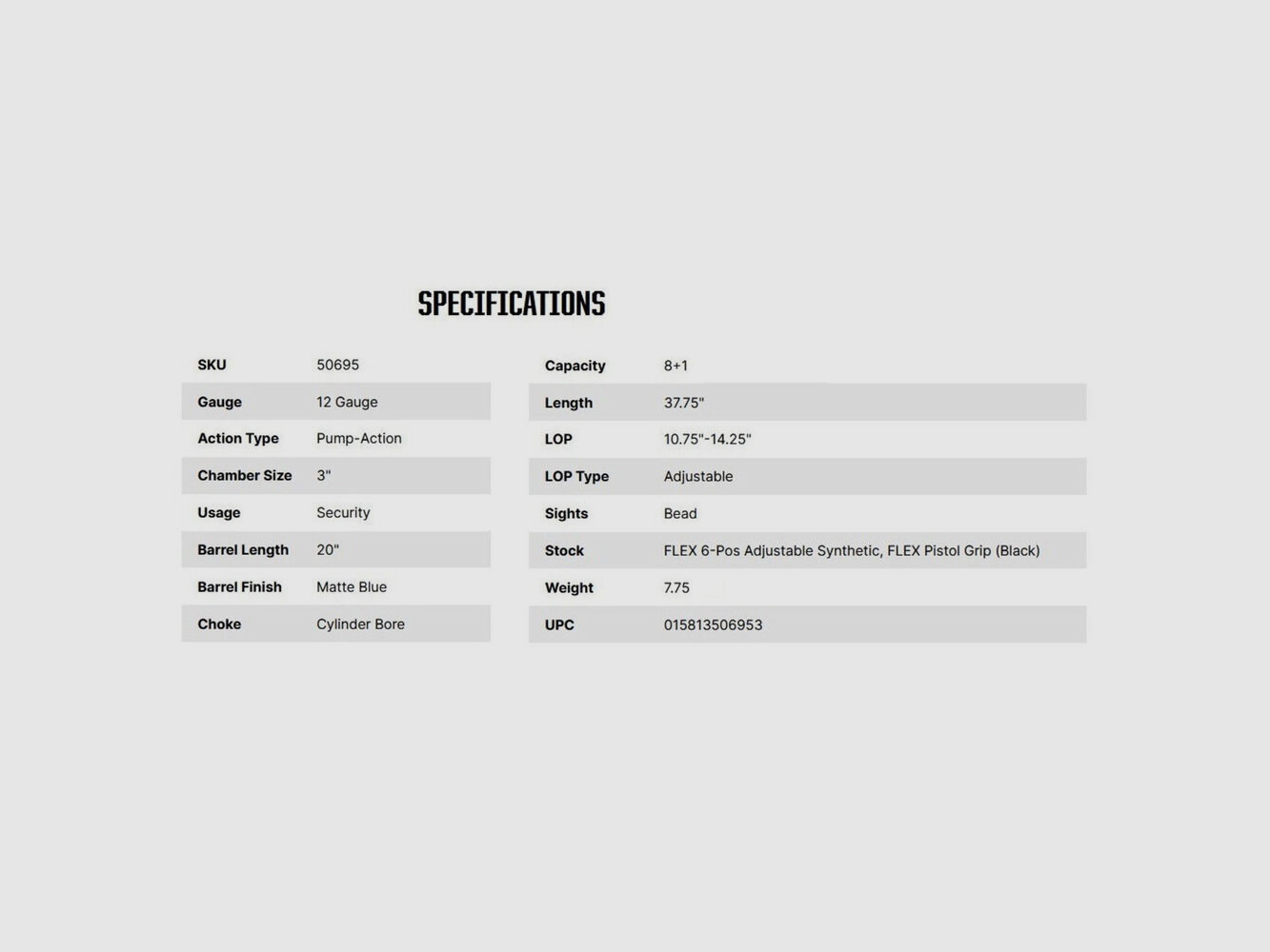 Mossberg 590 Flex 9-Shot 20" (20 Zoll) Cruiser 12/76
