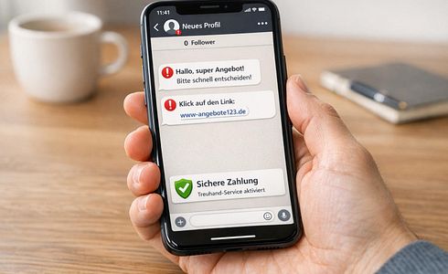 Gefälschte Käufer auf Social Media erkennen