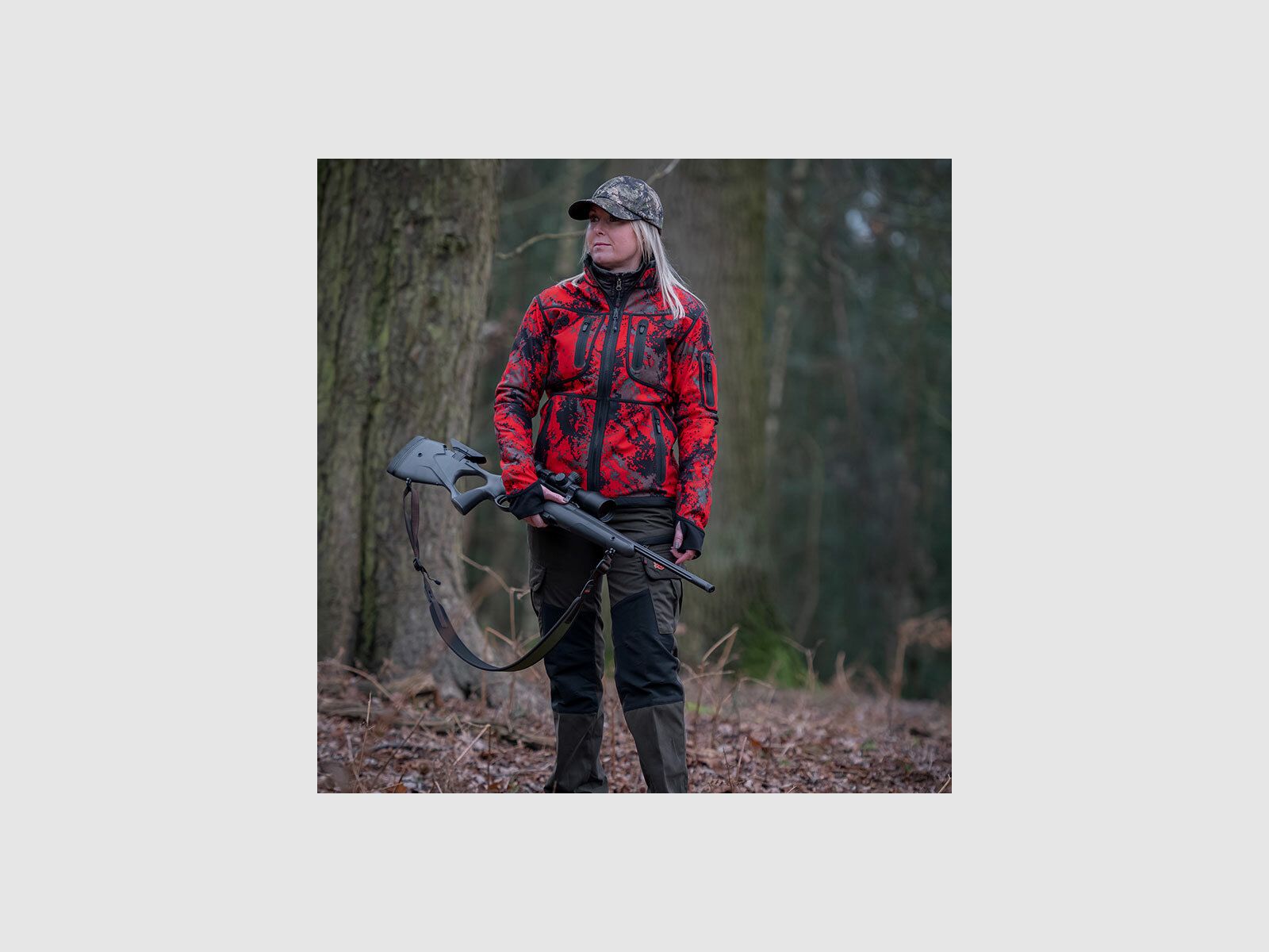 Kurtka Softshell dla kobiet SHOOTERKING Forest Mist Red