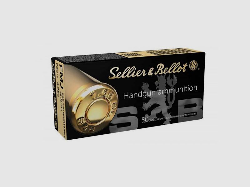 SELLIER & BELLOT 7,65MM BROWNING/ 32 AUTO - FMJ - 50 CARTOUCHES