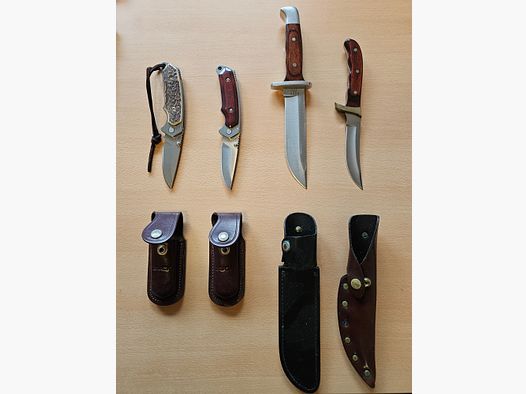 4 Jagdmesser von Buck im Set zu verkaufen.