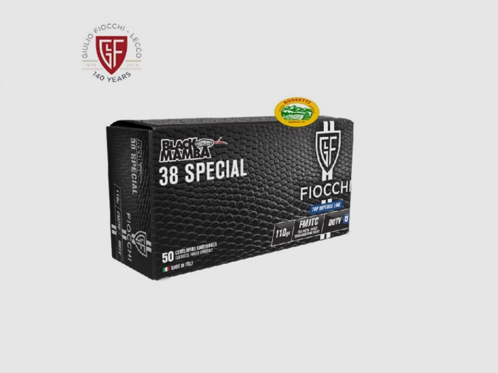 FIOCCHI Munition Kal.38 Special FMJTC 110gr. - Black Mamba