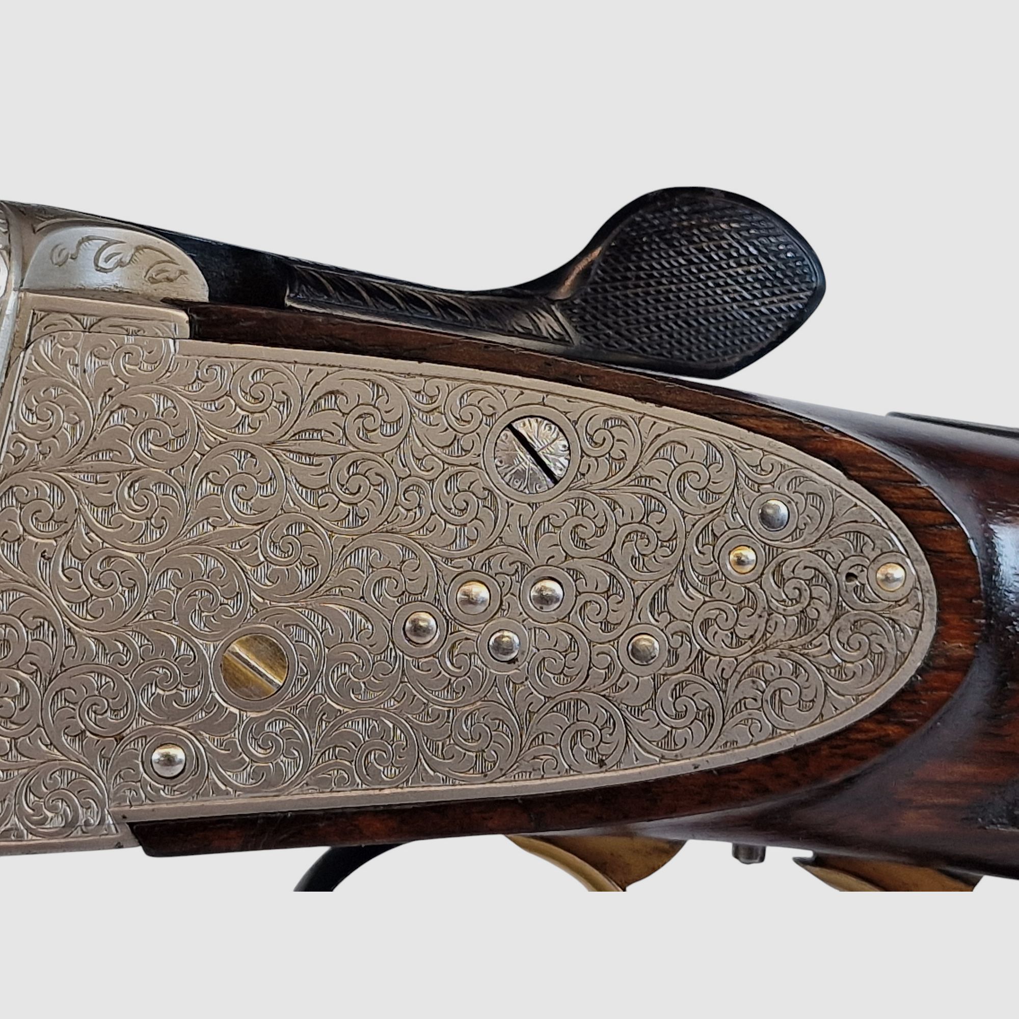 Outschar Ferlach side lock break-action rifle in caliber 6.5x57R with variable Zeiss optics
