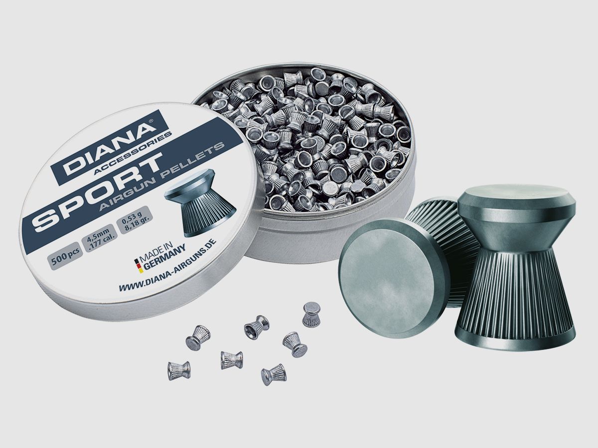 DIANA Flachkopf Diabolos geriffelt 4,5mm 500 Stück