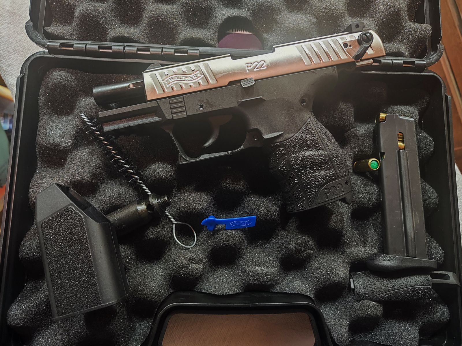 Walther P22Q Nickel 9mm PAK neuwertig mit Zubehör