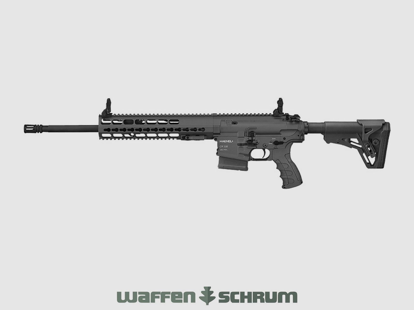 Haenel CR 308 schwarz / Langer Handschutz / Matchabzug