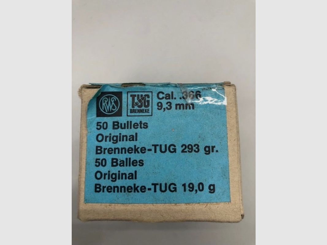 RWS GESCHOSSE TUG C9.3MM 19.0G UNI