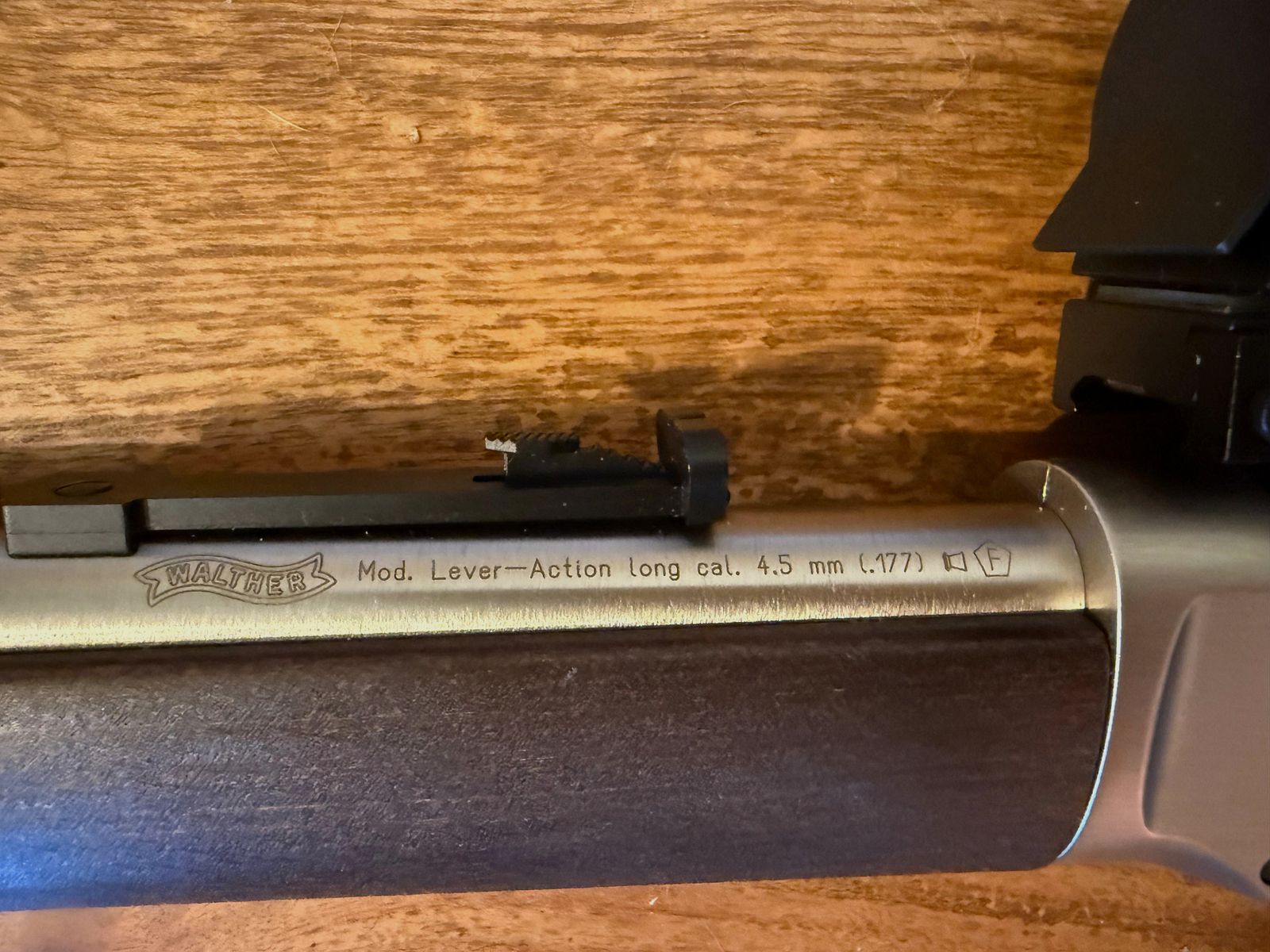 Walther Lever Action Steel Finish 4,5 mm Diabolo CO2-Gewehr 88 Gramm Version 