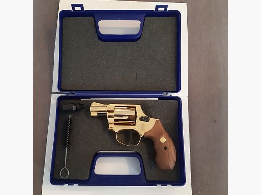 Verkaufe Schreckschussrevolver Smith & Wesson Chiefs-Spezial "Gold Ausführung"