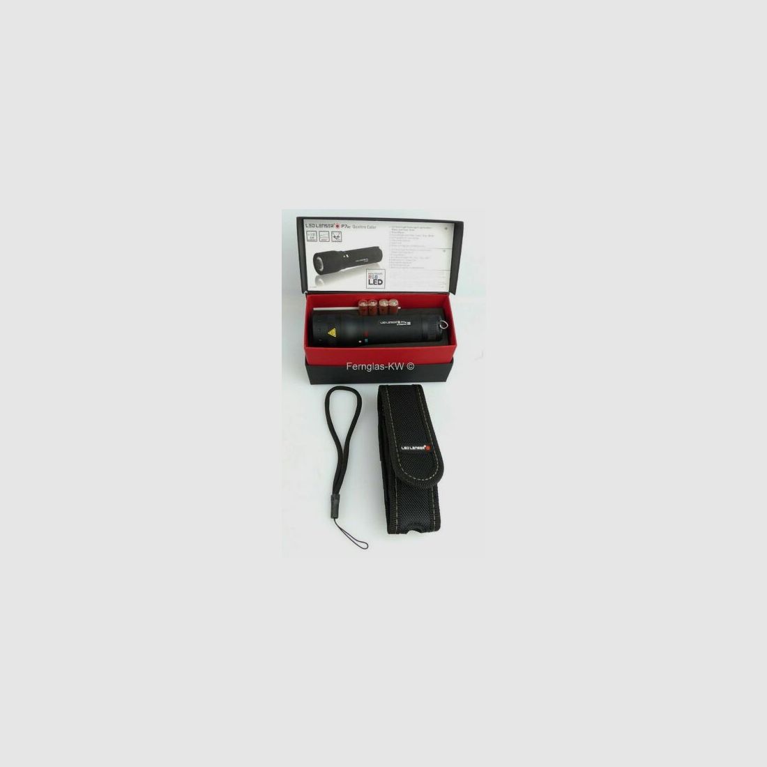 Ledlenser Taschenlampe P7 QC Geschenk BOX mit Tasche, Schlaufe und Batterien