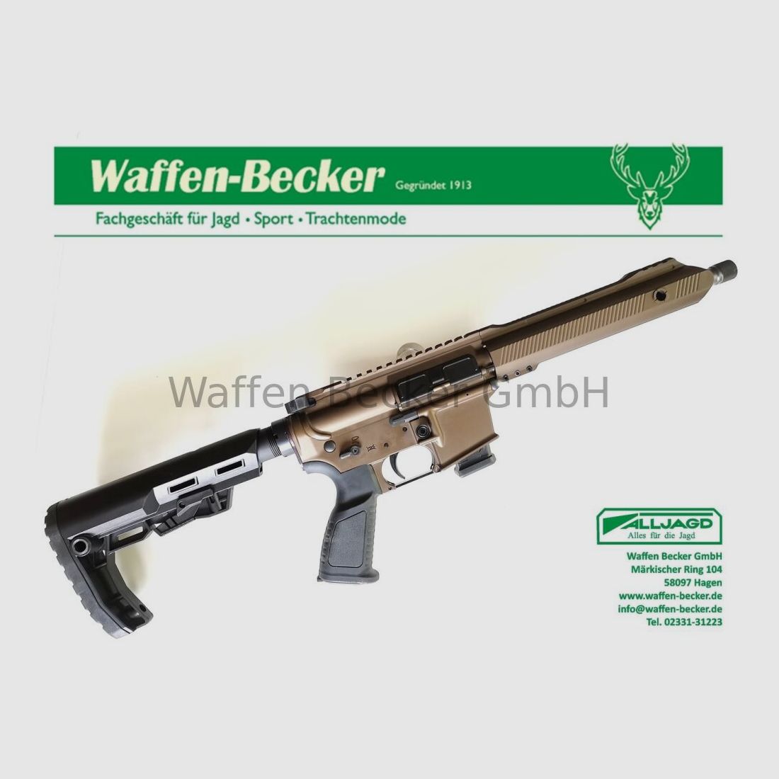 Messerschmitt, Weapons Schumacher Messerschmitt AR15-9 PCC Cal. 9mm Luger Sport 10.5" bronze
