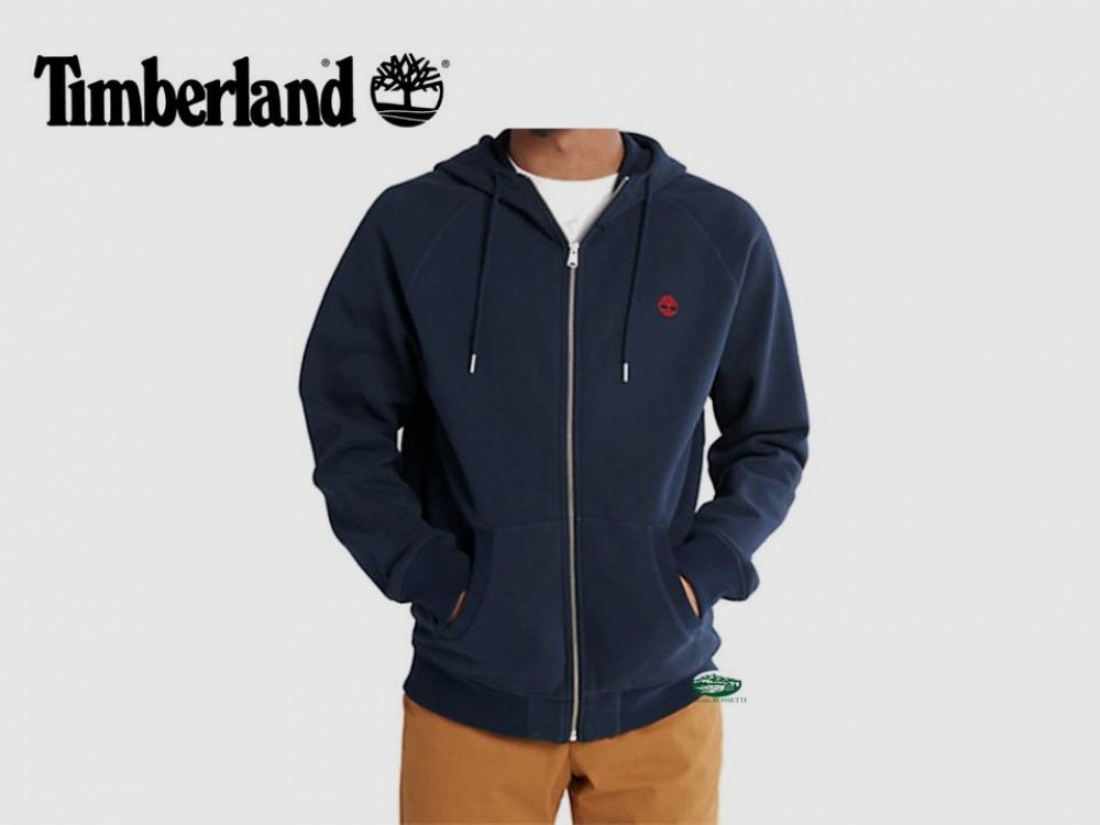 TIMBERLAND Exeter River Sweatshirt met rits en capuchon blauw, afbeelding 1 van 2