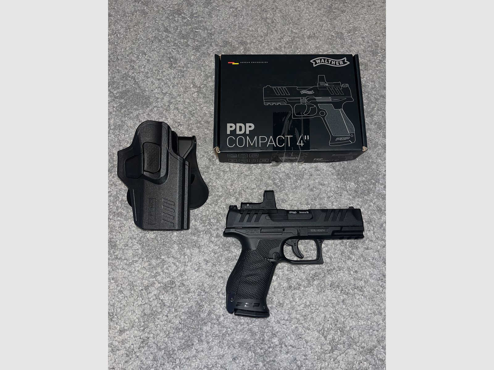 Walther PDP Compact 4 Zoll Set inkl. RDS 8 Red-Dot mit Metallschlitten 
