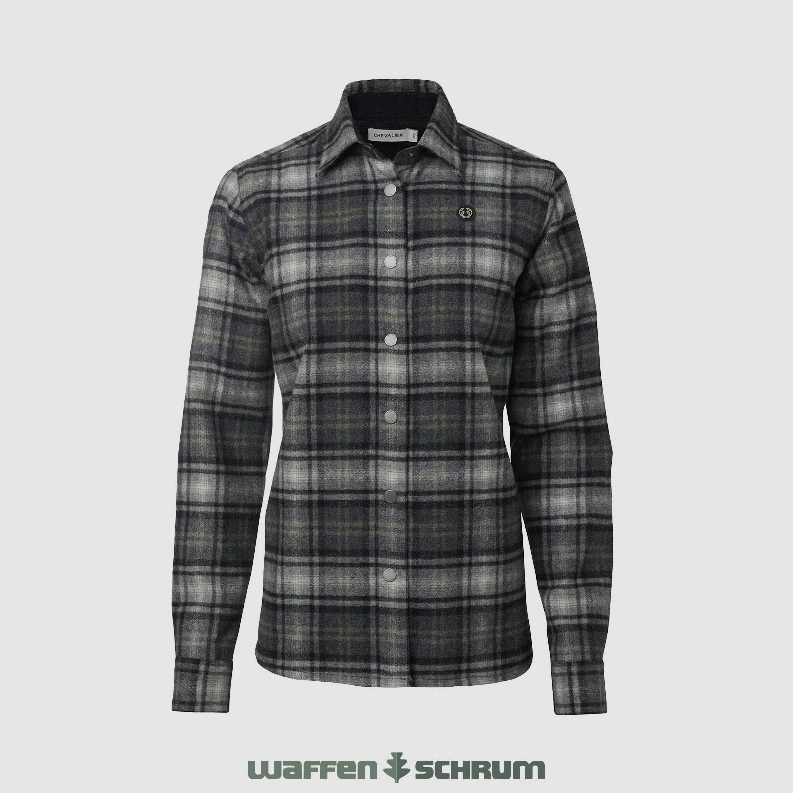 Chevalier Overshirt Champ Wool Charcoal Checked