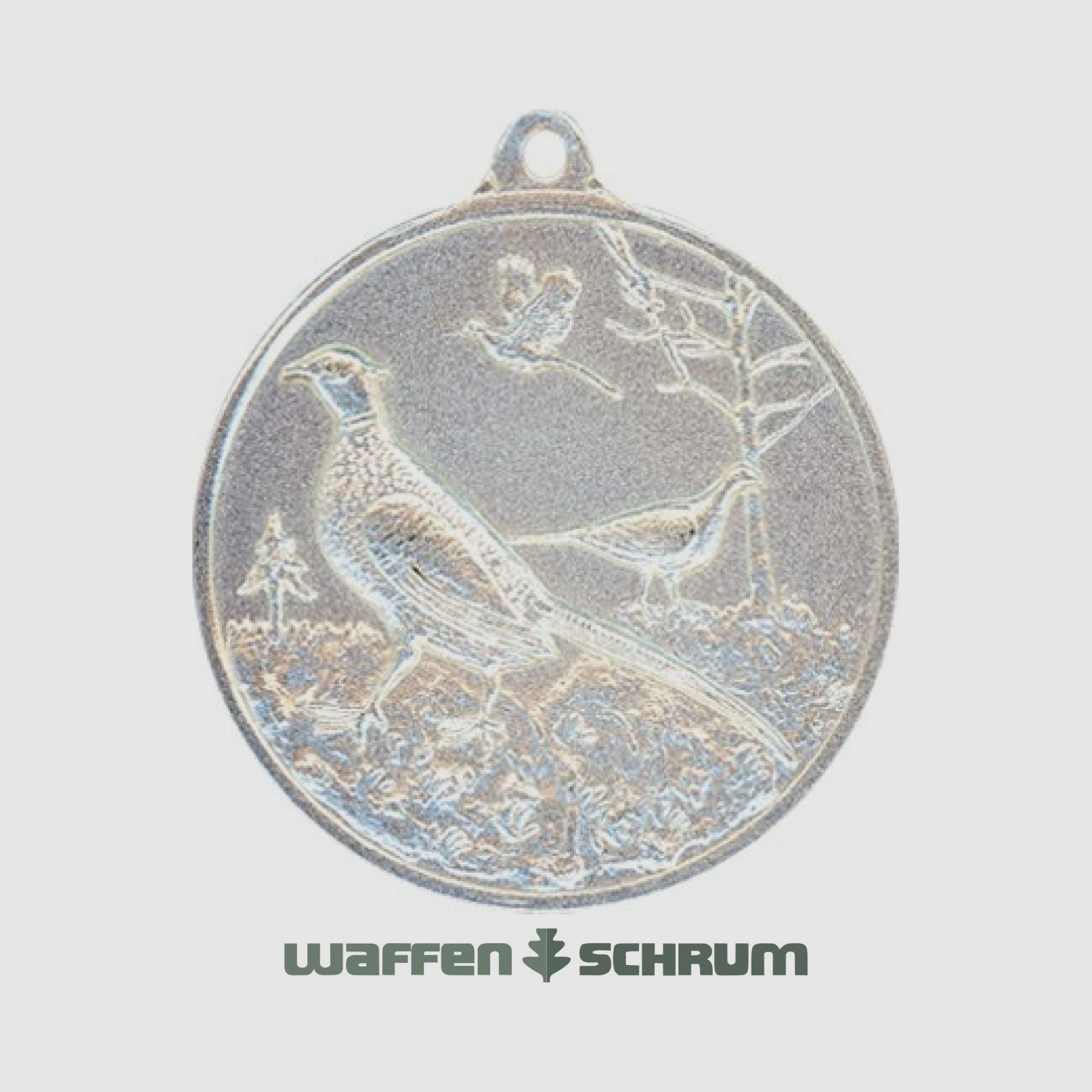 Steinhauer&Lück hunting medal pheasant 40mm silver-plated