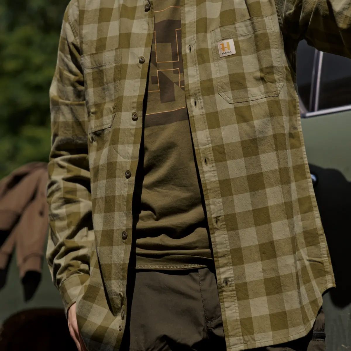 Härkila Scandinavian Hemd (Dark Olive Check)