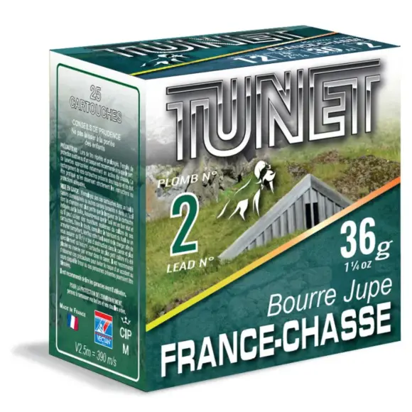 Cartouche Tunet France Chasse Calibre 12/70, image 1 sur 4
