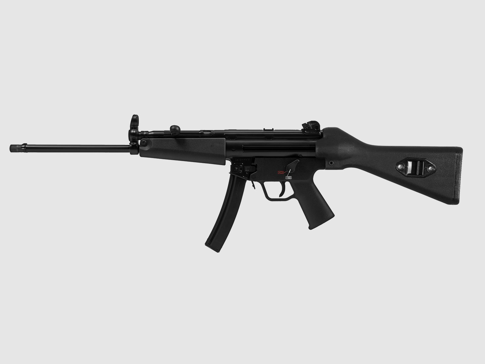 Heckler & Koch SP5L with fixed stock, caliber 9mm Luger || semi-automatic rifle