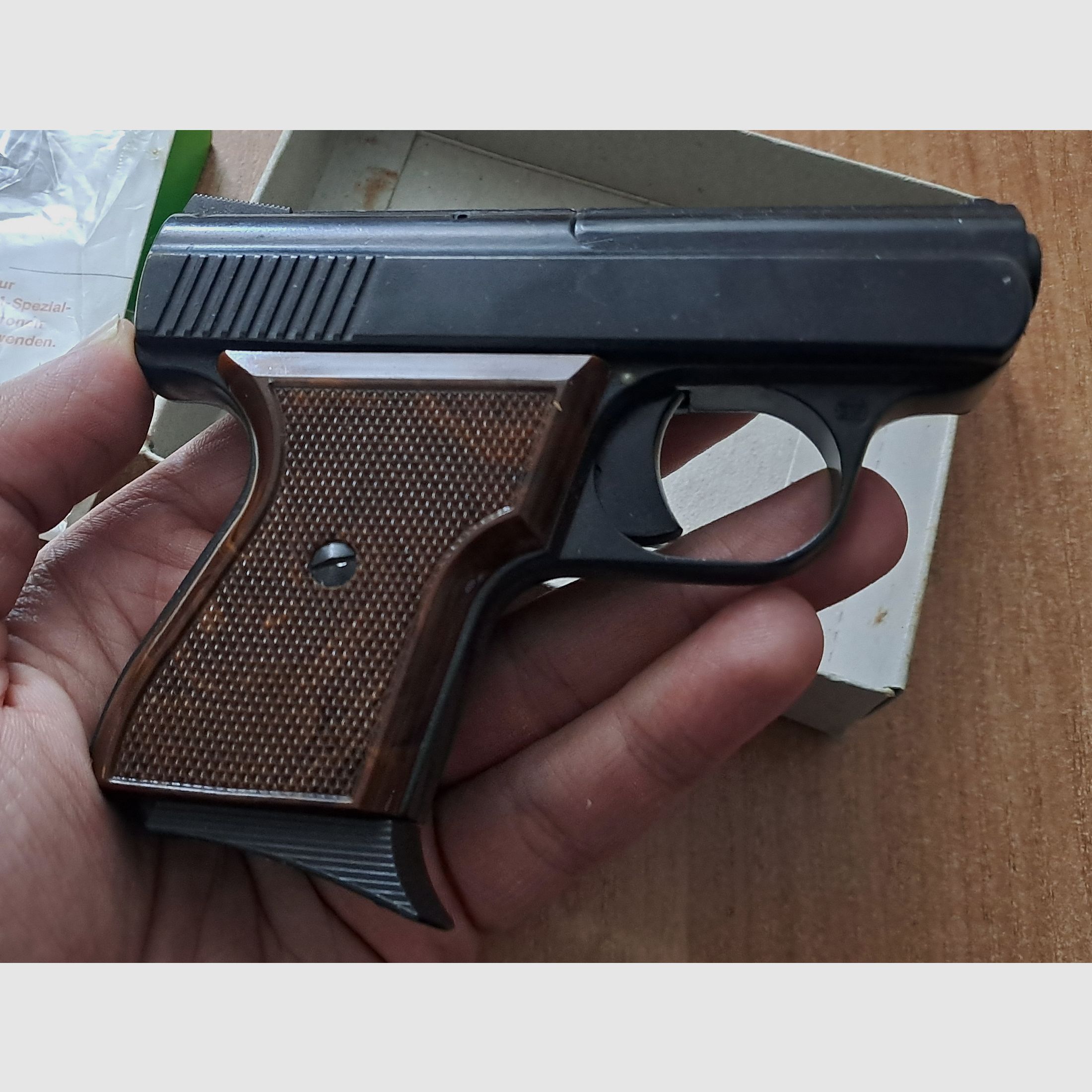 Old Rhöner SM 15 caliber 8 mm blank in PTB 83/2 with packaging!