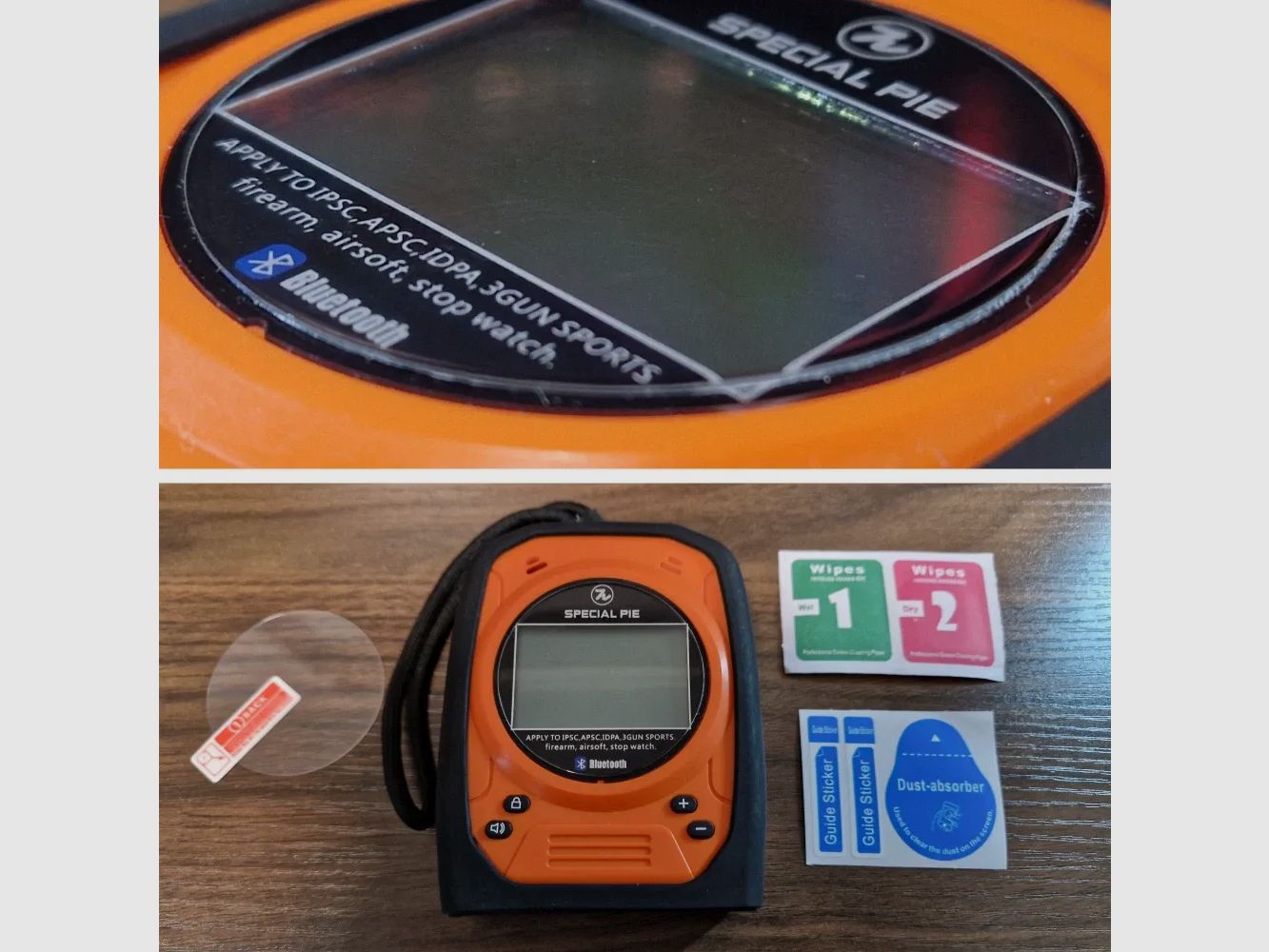 Protection d'écran en verre trempé pour chronomètre de tir IPSC Special Pie